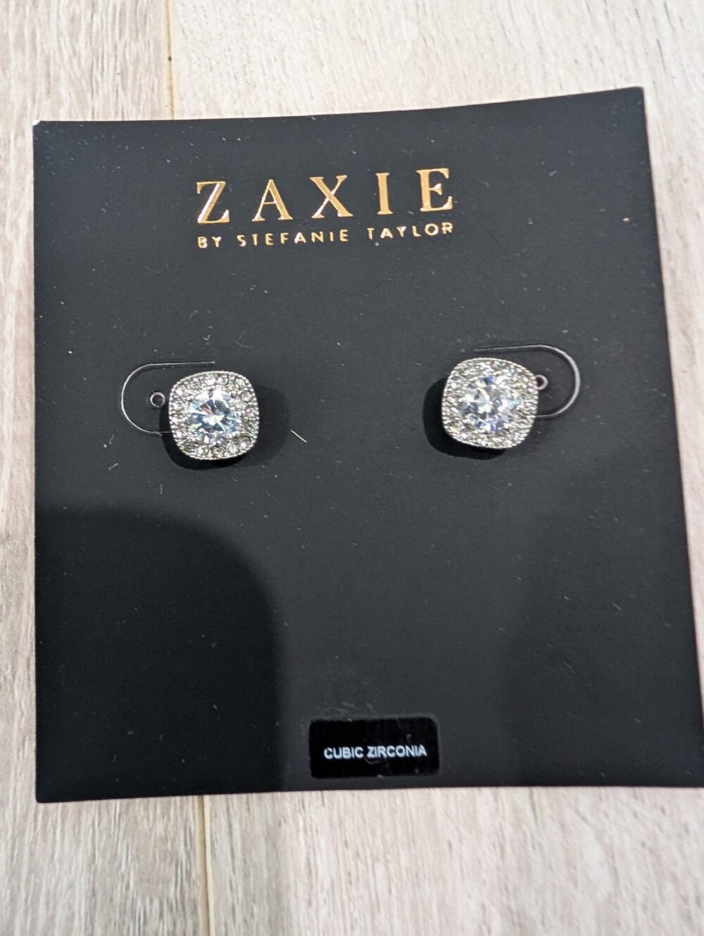 Cushion Cut Cubic Zirconia Halo Stud Earrings